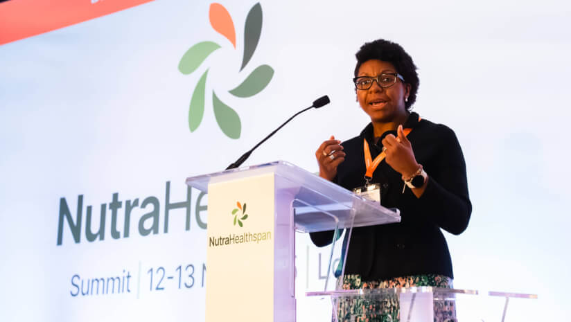 Cynthia Bullock, director of healthy lives at  national innovation agency Innovate UK, sharing opening remarks at the Nutra Healthspan Summit 2025.