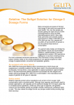 Gelatine: The Softgel Solution for Omega-3 Dosage Forms
