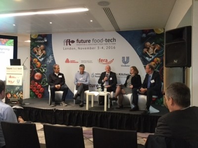The Future Food-Tech conference took place in London last week. (From L-R: Eran Segal, Scott Parkinson, Ian Charles (Chair), Collette Shortt, Rob Beudeker)