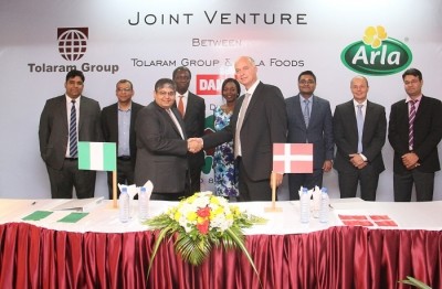 The joint ventures, TG Arla Dairy Products LFTZ Enterprise and Arla Senegal, will distribute liquid and powdered milk in Nigeria and Senegal.
