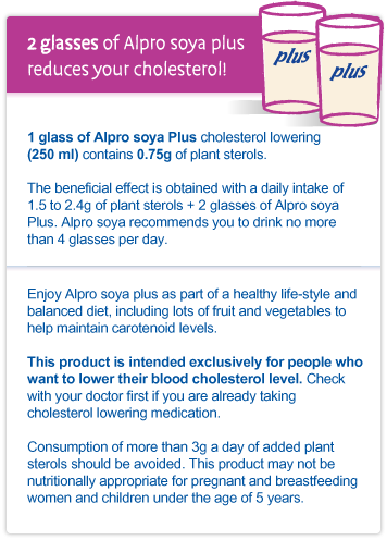 Alpro adds plant sterols to soy drink