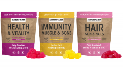 Beauty Kitchen has launched a range of three vitamin gummies under a new business Vitamin Kitchen - setting out to bring health, beauty and wellbeing closer together [Image: Beauty Kitchen/Vitamin Kitchen]