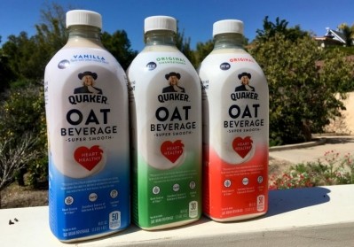 Quaker Oat Beverage has significantly fewer calories than rivals, coupled with a heart health positioning built around oat bran. Picture: Elaine Watson