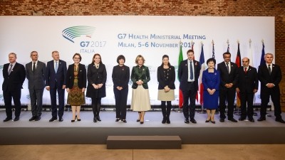 G7 Health Ministers and the FAO Director-General in Milan. (Credit: FAO)
