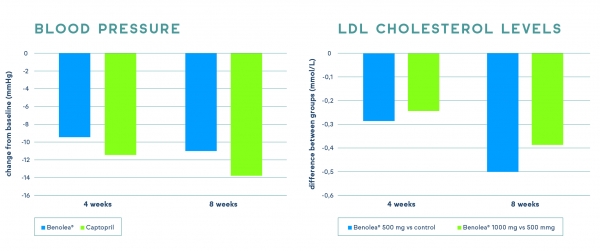 CitroVen Graph 1 Blood pressure & 2 LDL cholesterol levels - green