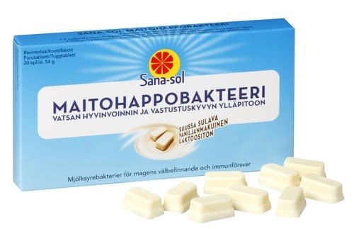 Sana-Sol: 2bn probiotic colony forming units per chew