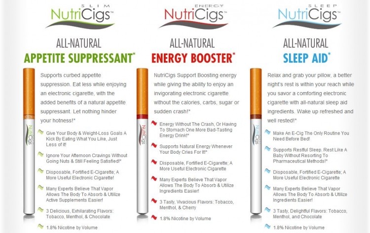 Still lit: NutriCigs claims continue on its website despite the ASA ruling