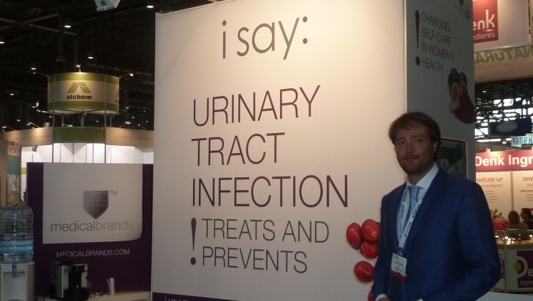Medical Brands CEO Maikel Hendriks at his Vitafoods stand (picture: Cyrille Pelletier)