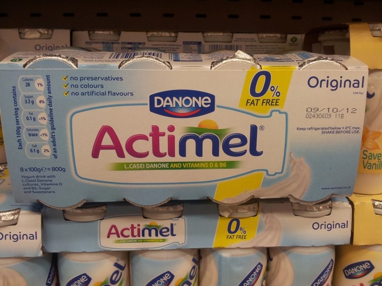 Danone Actimel: Now reformulated with vitamins B and D in some countries, which are backed for immune claims, whereas probiotics are not (yet)