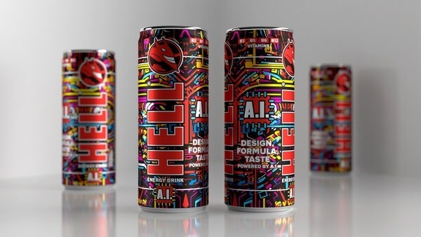 Hungarian beverage maker Hell Energy Drink is tapping AI to develop an energy drink. Image source: Hell Energy Drink