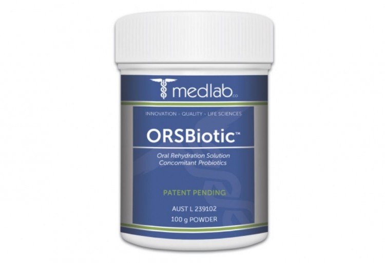 Medlab's ORSBiotic, a patented formulation designed to reduce occurrence of diarrhoea in children which can cause dehydration.ORSBiotic also provides electrolytes and supports gastrointestinal system health. ©Medlab