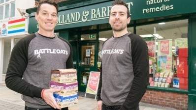 Kevin Smith and Shaun Gibbins have secured a deal with Holland and Barret to distribute Battle Oats energy bars in the UK and Ireland. Pic: Battle Oats