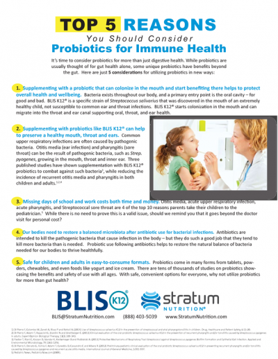 Top 5 Reasons to Consider Probiotics for Immune Health from Stratum Nutrition
