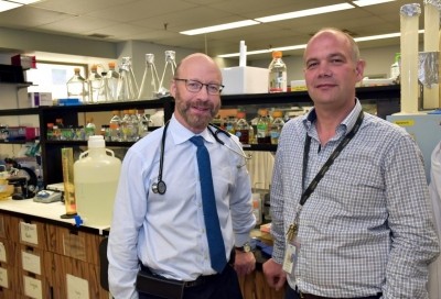 Dr Michael Silverman (left) and Dr Jeremy Burton (right), study team member and associate professor at Schulich Medicine & Dentistry. ©Lawson Health Research Institute,