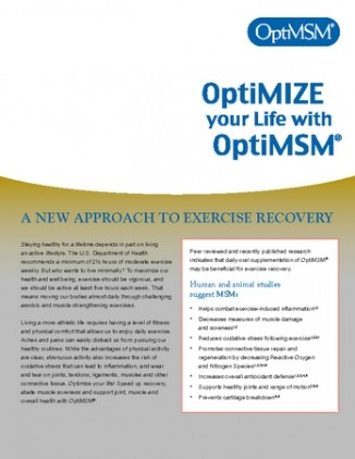 OptiMSM® a new approach to exercise recovery