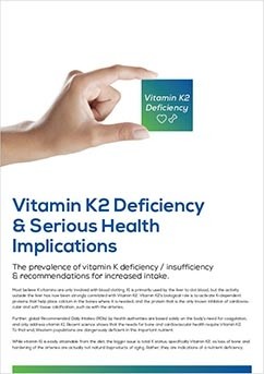 Vitamin K2 Deficiencies Require Increased RDIs