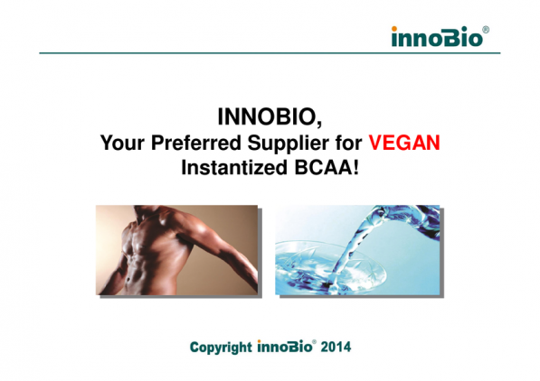 INNOBIO, Your Preferred Supplier for VEGAN Instantized BCAA!